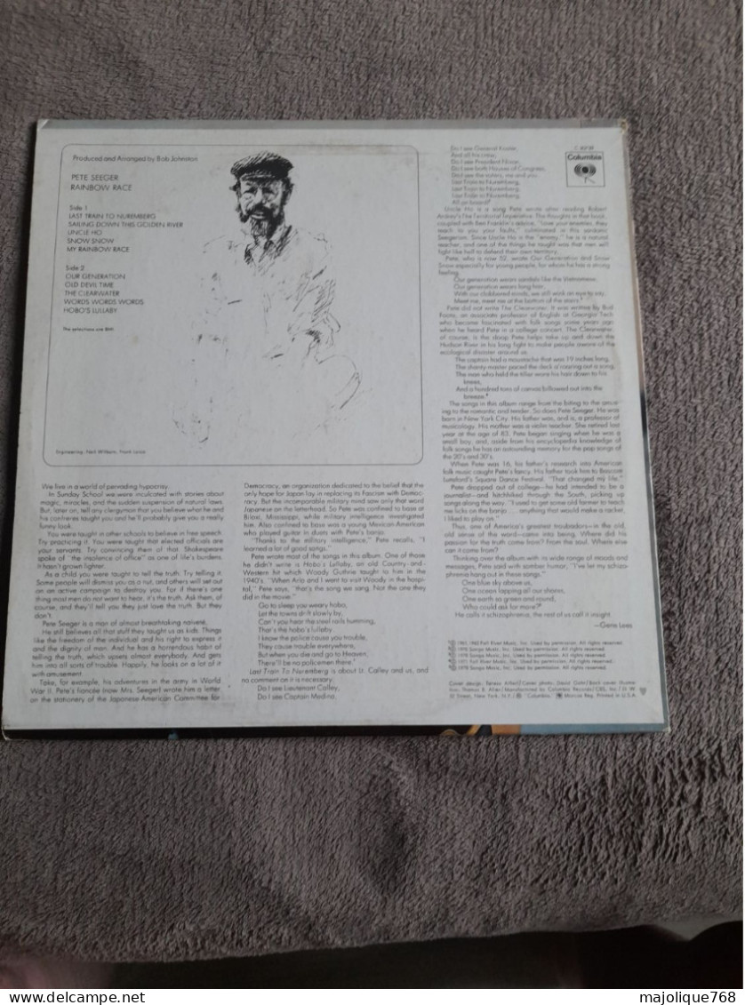 Disque De Pete Seeger - Rainbow Race - Columbia C 30739 - USA 1971 - Country & Folk