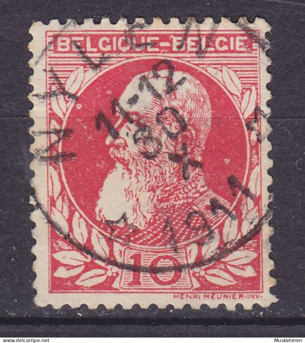 Belgium 1905 Mi. 71, 10c. Leopold II. ERROR Variety '3 Minus's In Circles In Medallion' Deluxe NYLEN 1911 Cancel - Ohne Zuordnung