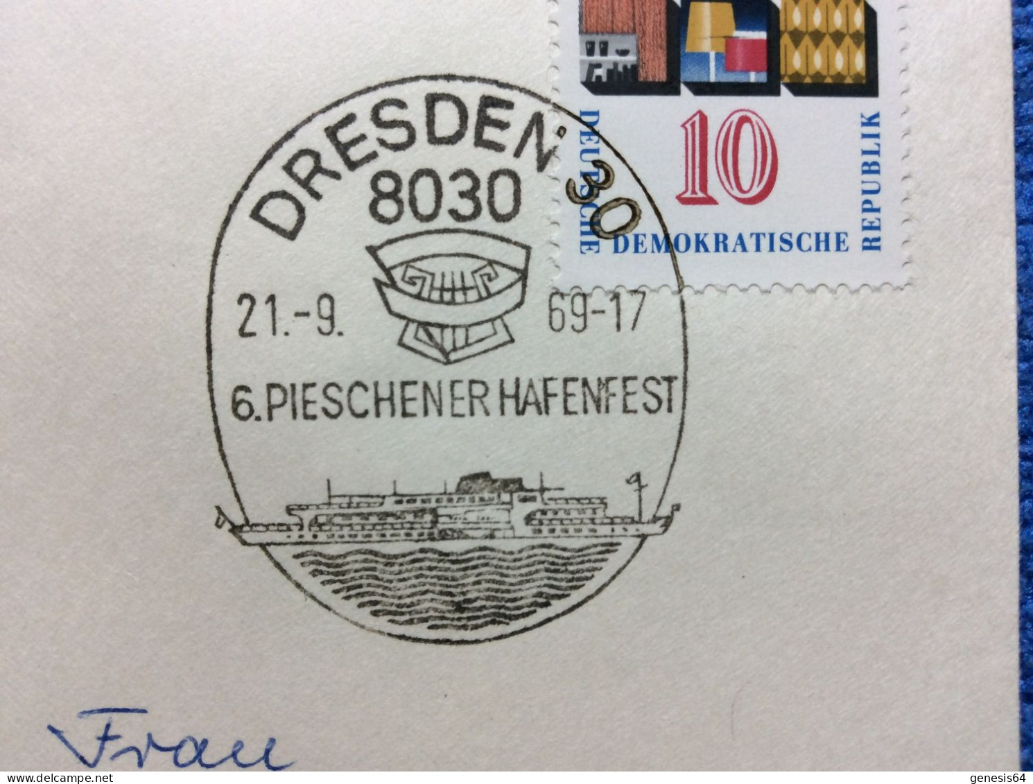 DDR - 1969 Brief Aus Dresden - SST "6. Pieschener Hafenfest" (3DMK007) - Briefe U. Dokumente