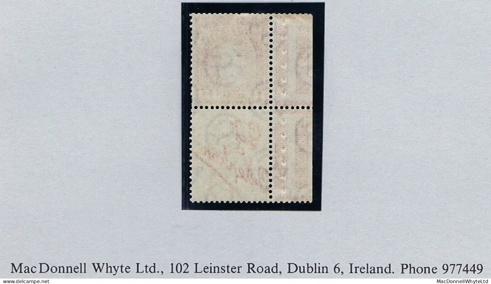 Ireland 1931-40 SE 1d Map With "Get A Telephone" Slogan Label, Booklet Selvedge Intact, Mint Unmounted - Unused Stamps