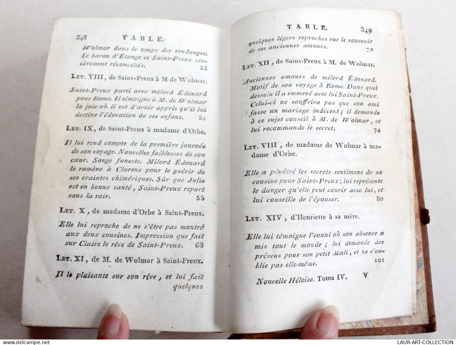 OEUVRES COMPLETES DE JJ. ROUSSEAU TOME N°6, HELOISE TOME 4 NOUVELLE EDITION 1793 / LIVRE ANCIEN XVIIIe SIECLE (1303.127) - 1701-1800