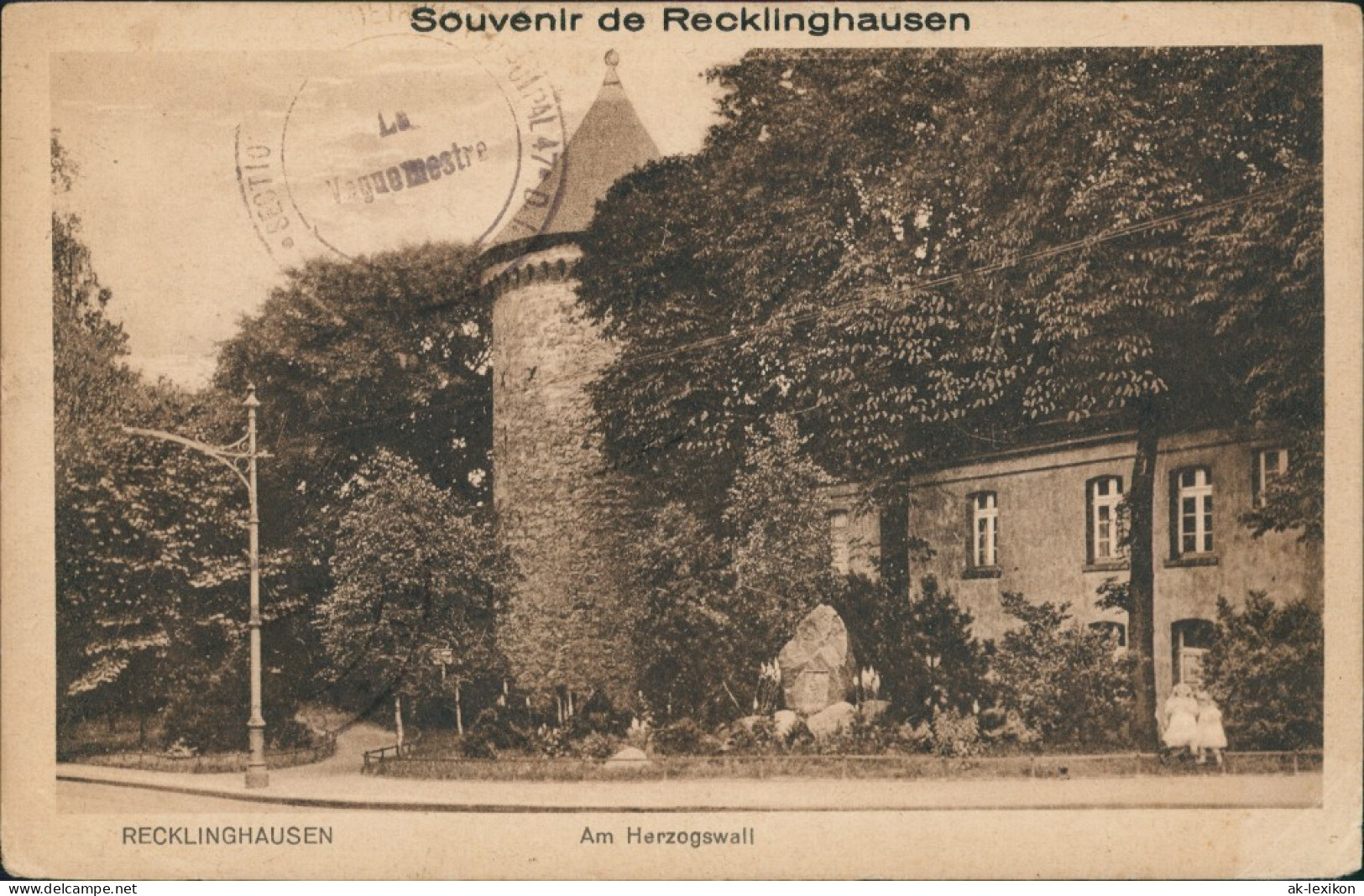 Ansichtskarte Recklinghausen Am Herzogwall 1923 - Recklinghausen