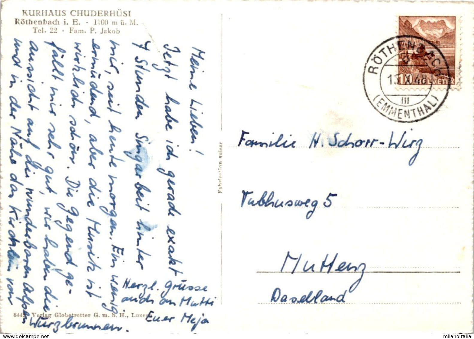 Ausblick Vom Chuderhüsi Auf Doldenhorn, Balmhorn U. Altes (8442) * 14. 10. 1948 - Röthenbach Im Emmental