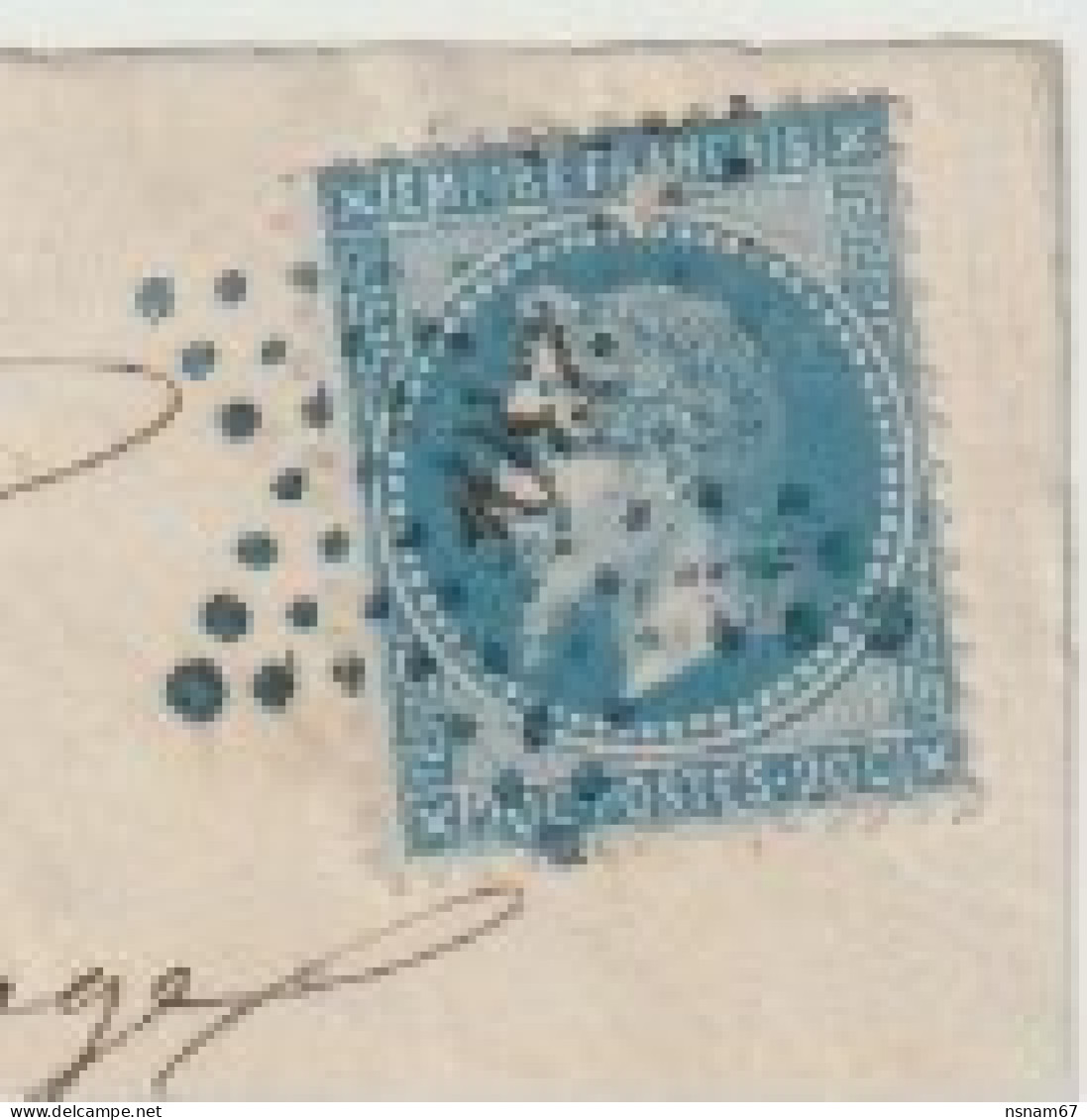 889p - Pli De MELUN (ZO) Pour PARIS (ZNO) - Février 1871 - Cachet Télégraphique Et PC Du GC 2306 (MELUN) Et étoile Bleue - Guerra De 1870
