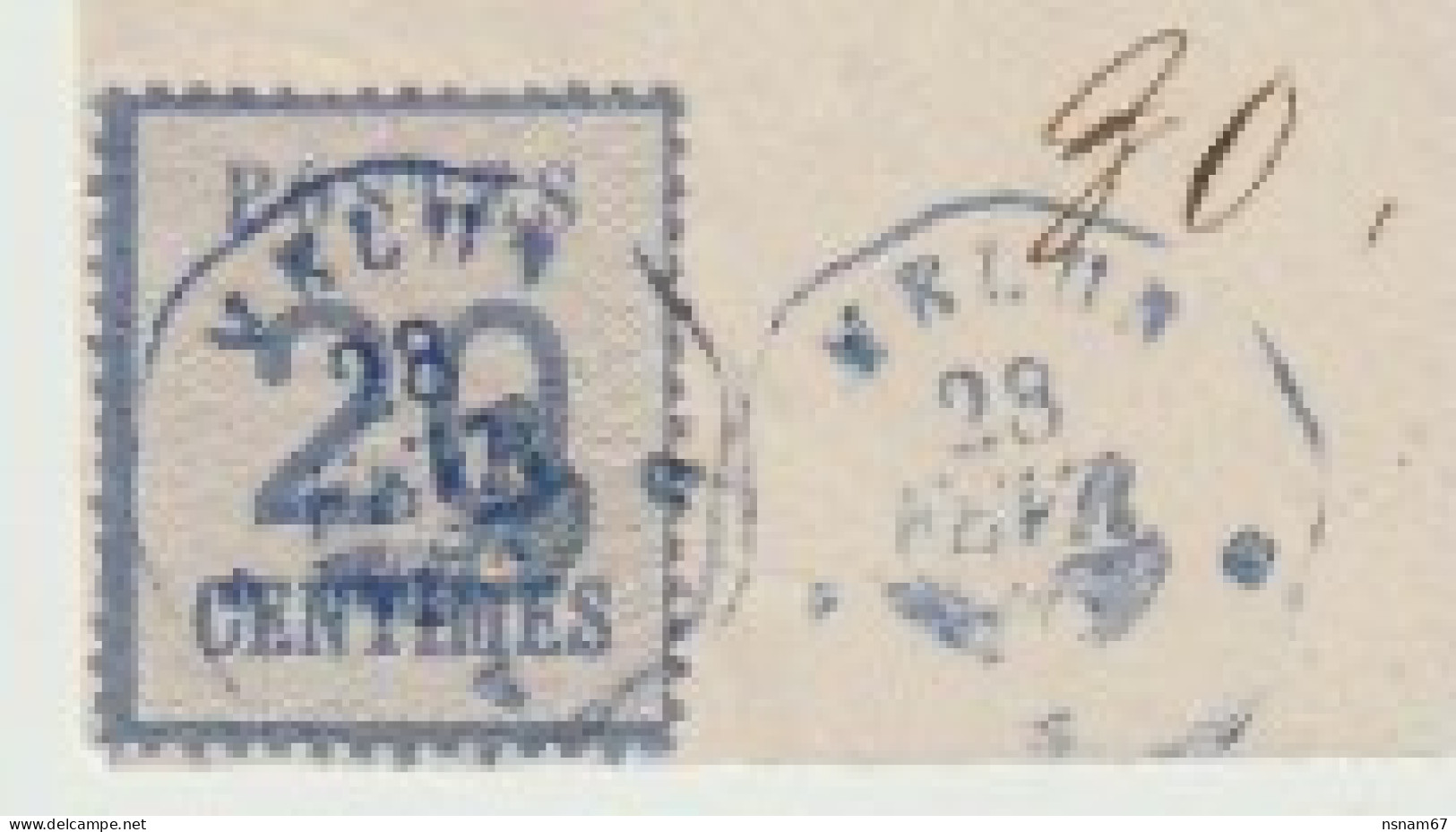 889p - Pli De MELUN (ZO) Pour PARIS (ZNO) - Février 1871 - Cachet Télégraphique Et PC Du GC 2306 (MELUN) Et étoile Bleue - Guerra De 1870