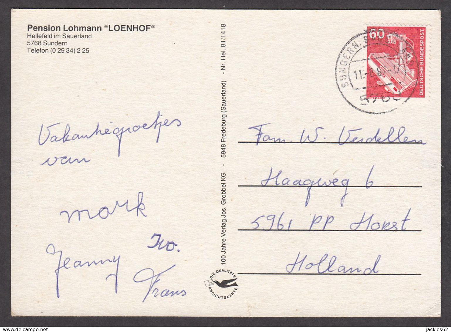 087997/ HELLEFELD, Pension Lohmann *Loenhof* - Sundern