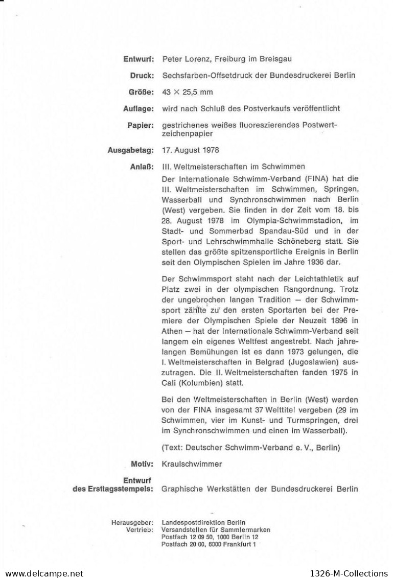 Fiche 1e Jour 15 X 21 Cm ALLEMAGNE BERLIN N° 533 Y & T - 1st Day – FDC (sheets)