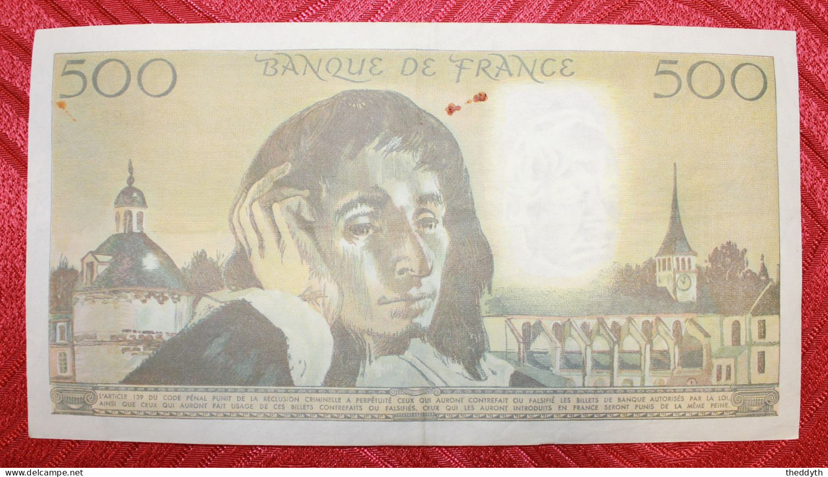 Lot De 5 Billets : 500 Francs Pascal, 200 F Et 3x100 Francs. - Zonder Classificatie