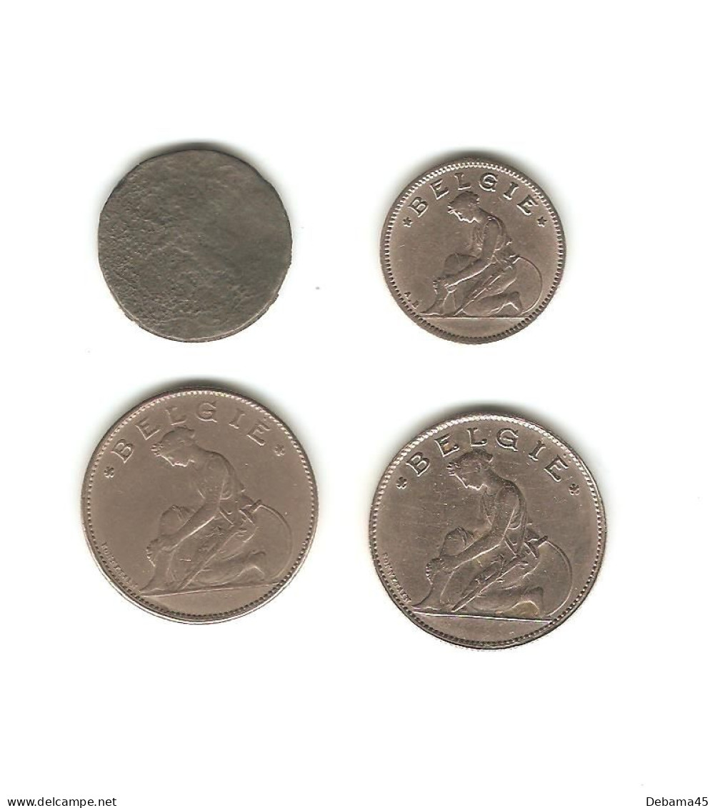 212/ BELGIQUE : 5 Centimes 1915 - 50 Centimes 1932 - 1 Franc 1922 X 2 - 1 Franc