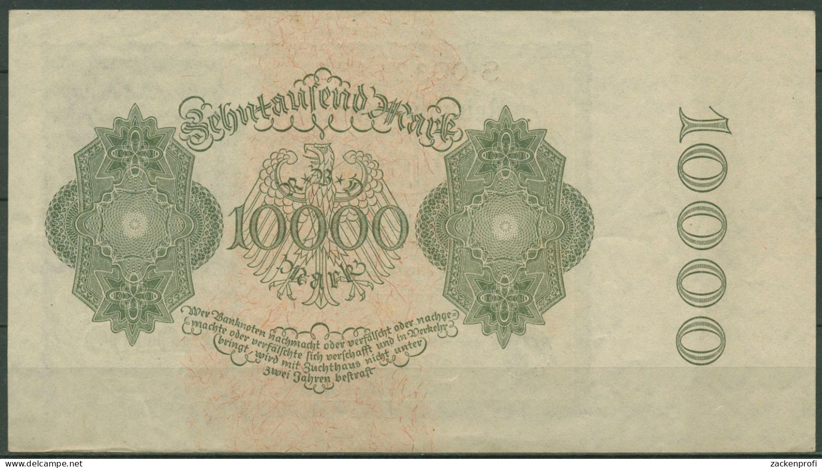 Dt. Reich 10000 Mark 1922, DEU-78b Serie S, Leicht Gebraucht (K1446) - 10000 Mark