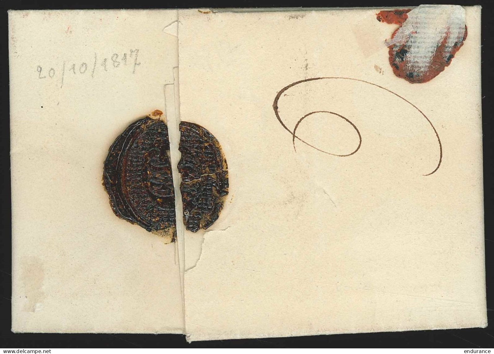 L. Datée 1817 Lettre Avec Marques "THIENEN/FRANCO" + "CHARGE ". - 1815-1830 (Dutch Period)
