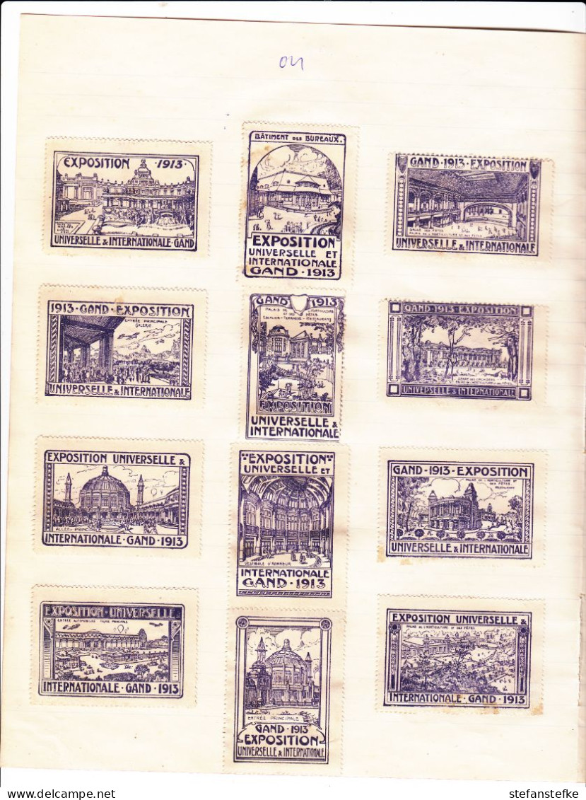 Belgie - Belgique: VICINDO Gent 1913 Exposition FIXED ON PAPER  4 Pages !  (zie  Scan) - Erinnophilie - Reklamemarken [E]