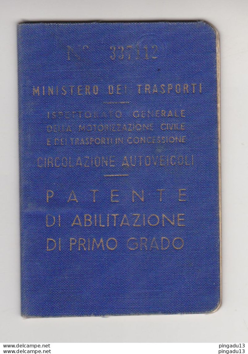 Fixe Italie Italia Patente Di Abilitazione Di Primo Grado Année 1953 - Steuermarken