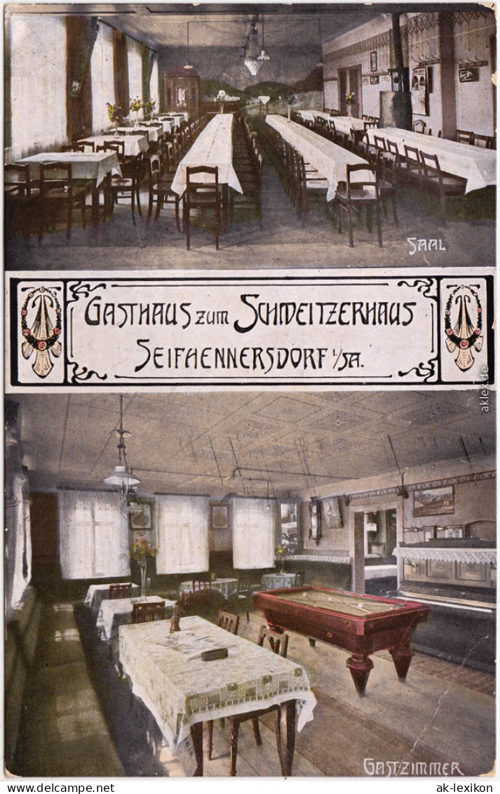 Seifhennersdorf Saal Und Gastzimmer - Gasthaus Schweizerhof (Jugendstil) 1915 - Seifhennersdorf