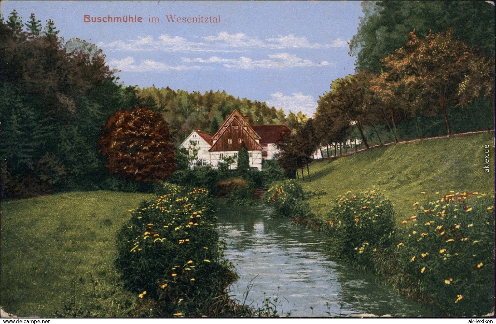 Großharthau Partie An Der Buschmühle Wesenitztal B Stolpen 
1917 - Grossharthau