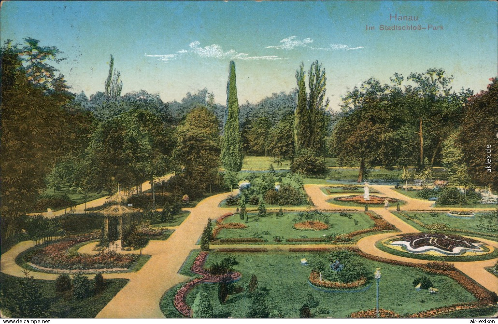 Ansichtskarte Hanau Partie Im Stadtschloss Park 1915 - Hanau