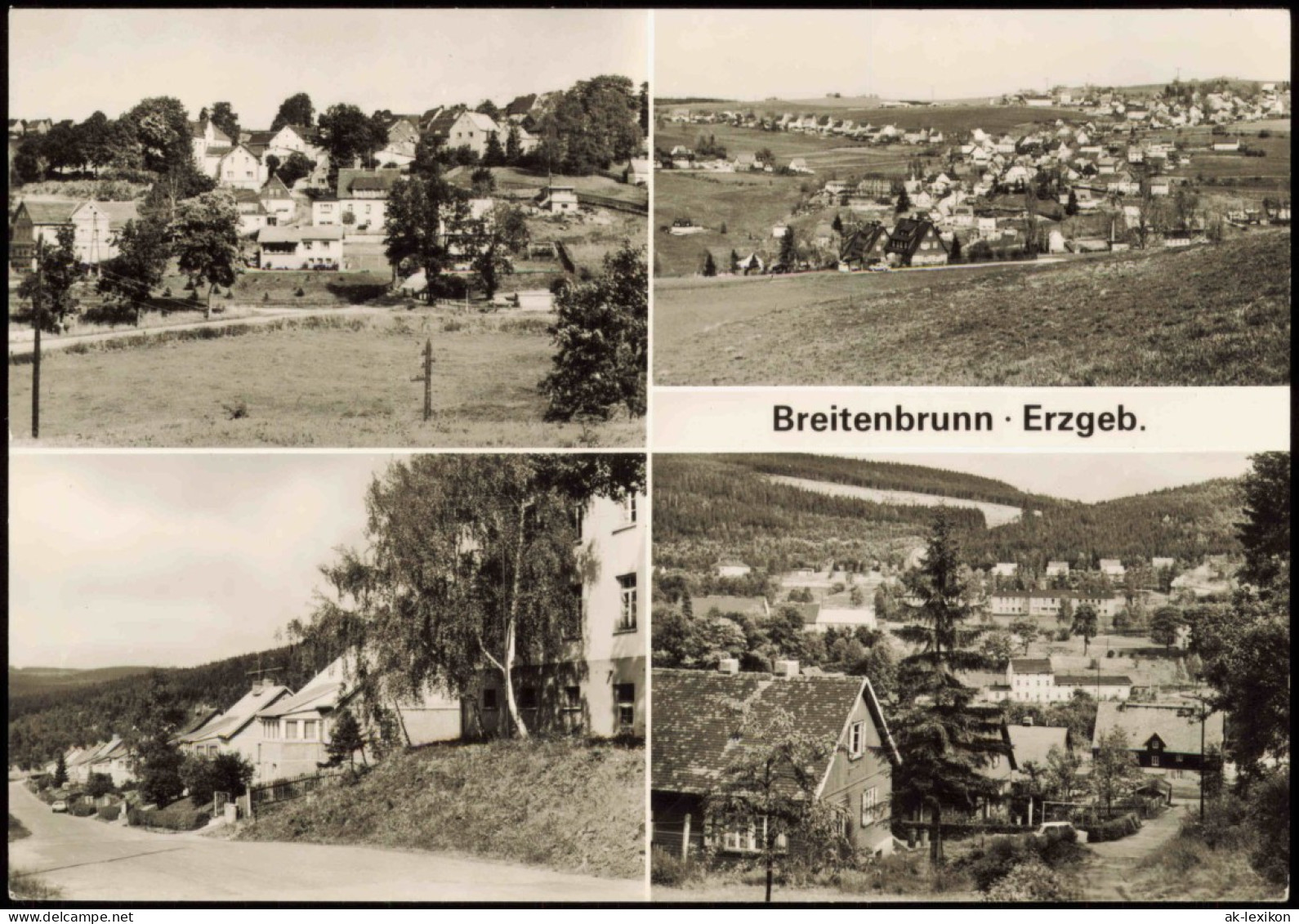 Breitenbrunn (Erzgebirge) DDR Mehrbildkarte Ortsansichten Erzgebirge 1983 - Breitenbrunn