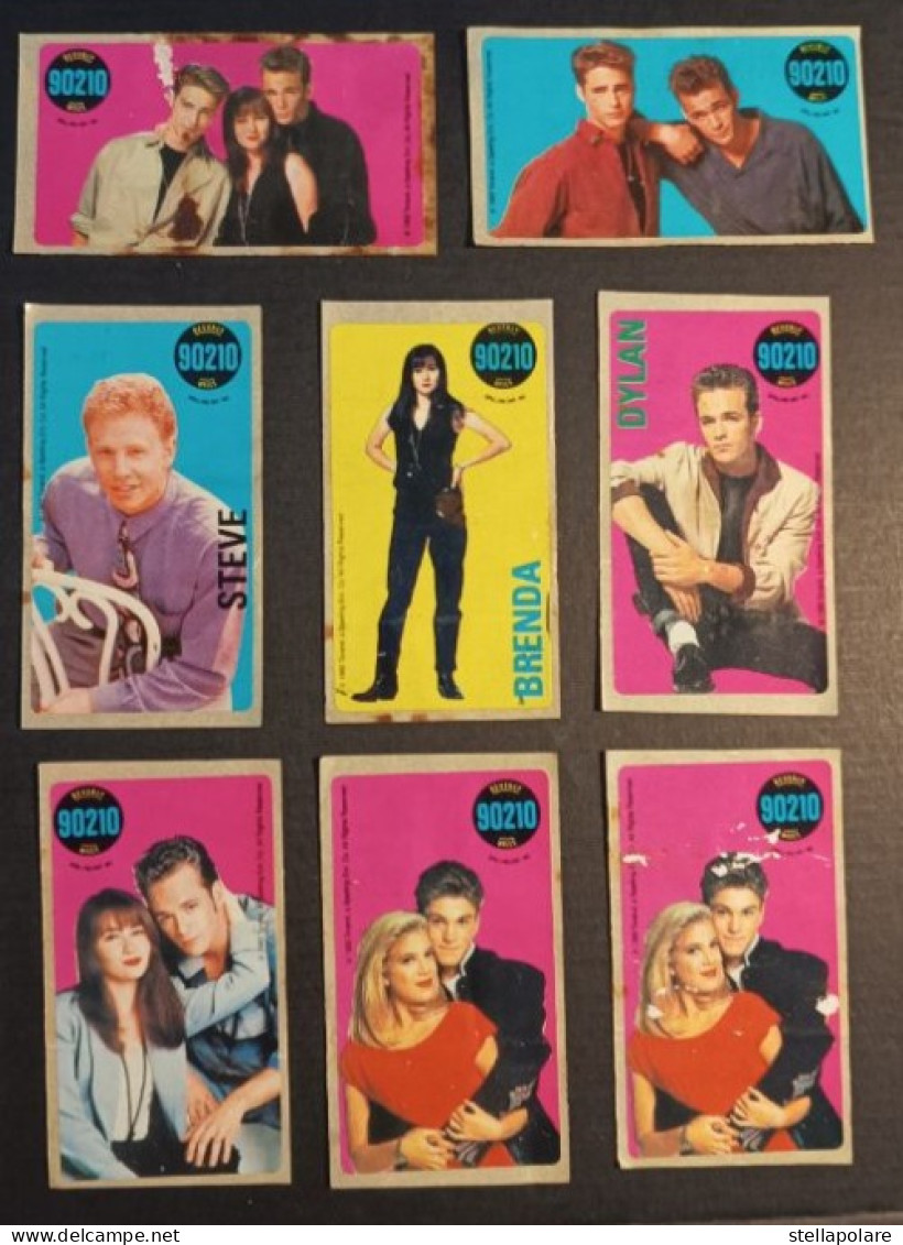 Lot of 16 bubble gum 90210 BEVERLY HILLS 1992 TORAND advertising stickers DUNKIN Наклейки