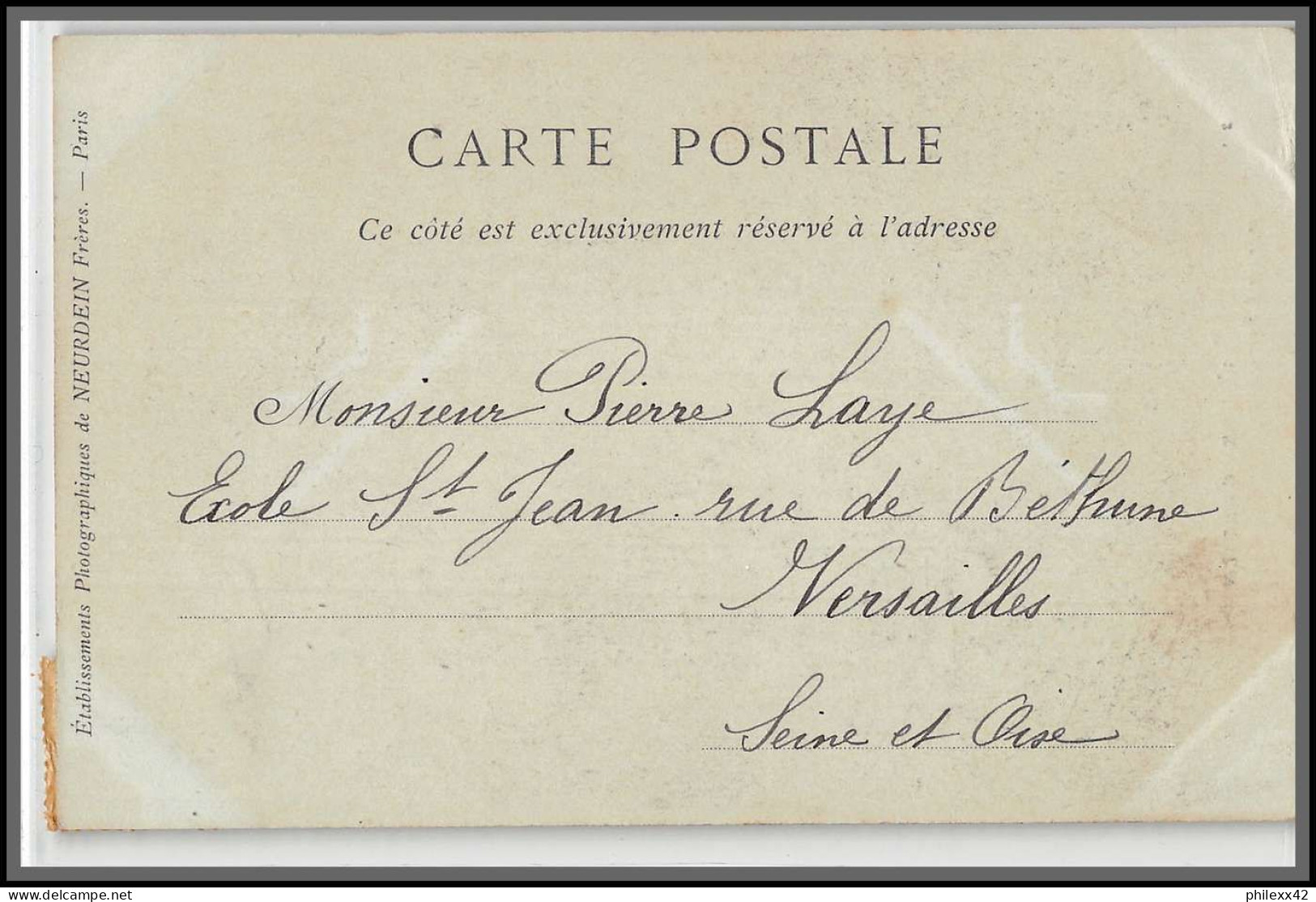 49519 N°111 Blanc France Convoyeur Versailles à Chartres 1904 Série L'ange Gardien N°2 Anges Angelot Carte Maximum - ...-1929