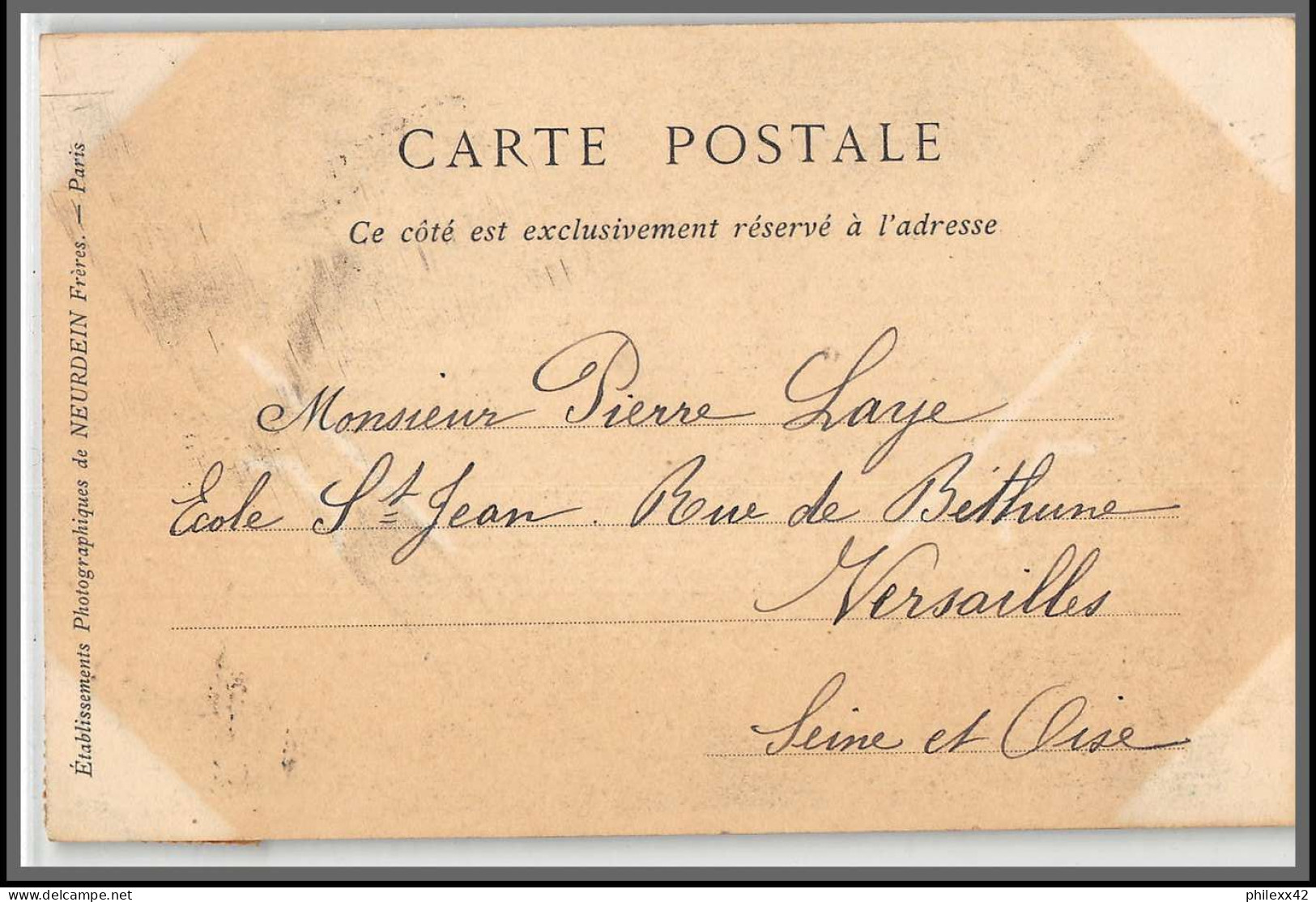 49520 N°111 Blanc France Convoyeur Versailles à Chartres 1904 Série L'ange Gardien N°2 Anges Angelot Carte Maximum - ...-1929