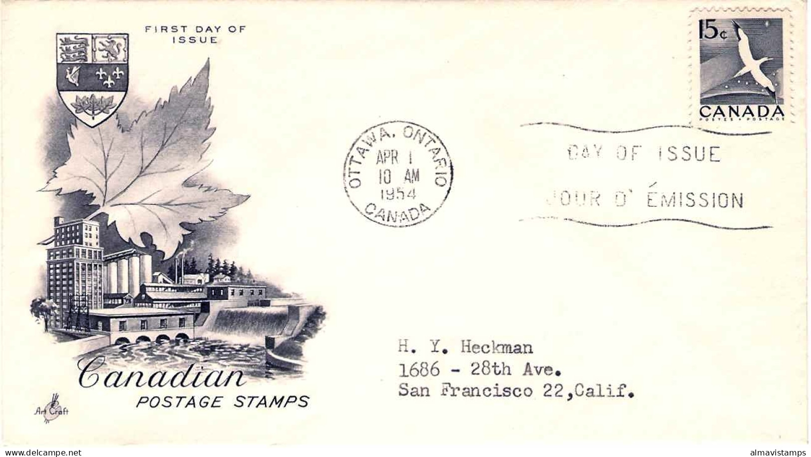 1953-Canada S.3v."Fauna"su Tre Raccomandate Fdc Artcraft Viaggiate - Otros & Sin Clasificación