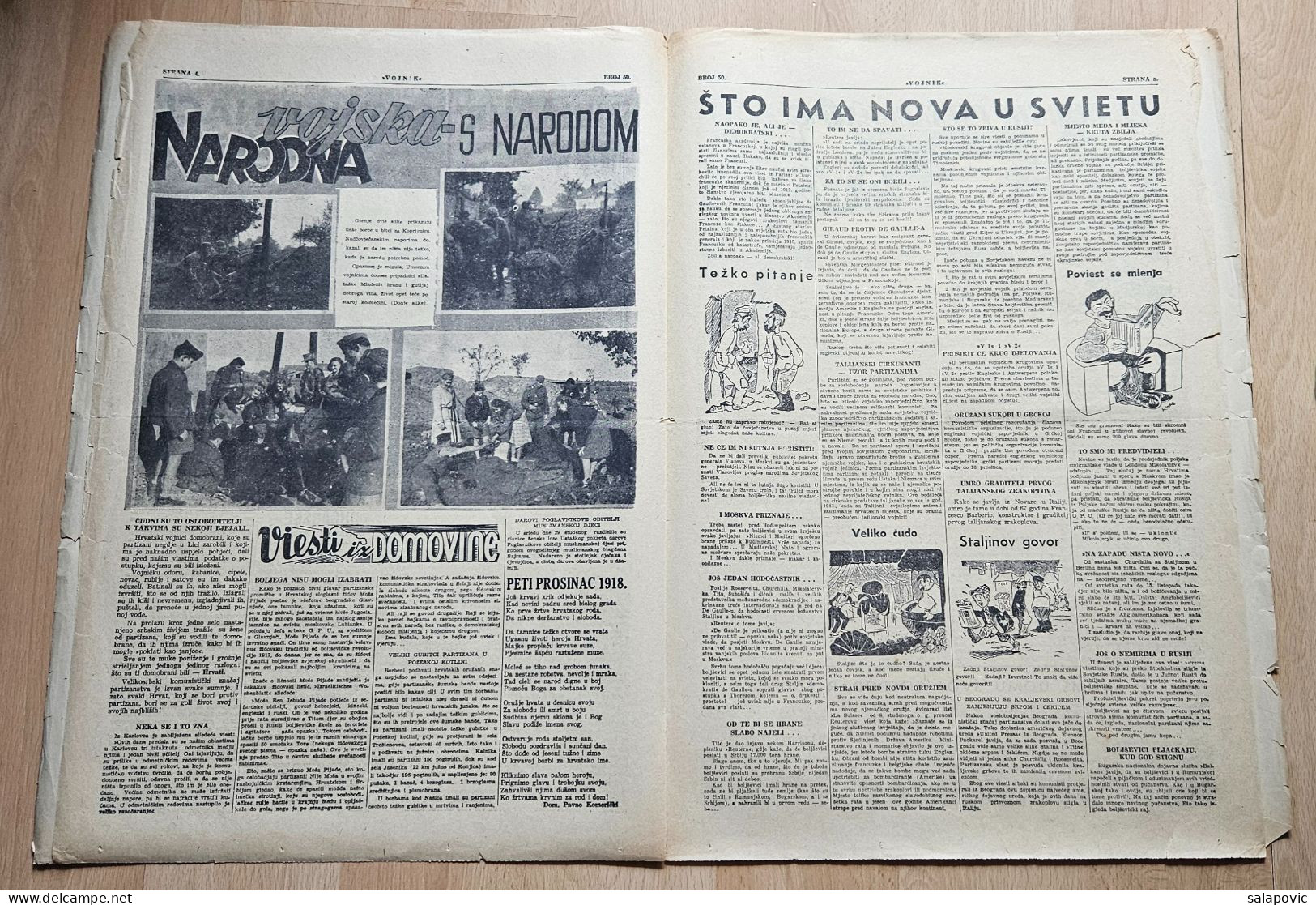 Hrvatski Vojnik 1944 Br. 50 NDH Ustasa Newspaper  Poglavnik Preuzeo Zapovjednistvo - Andere & Zonder Classificatie