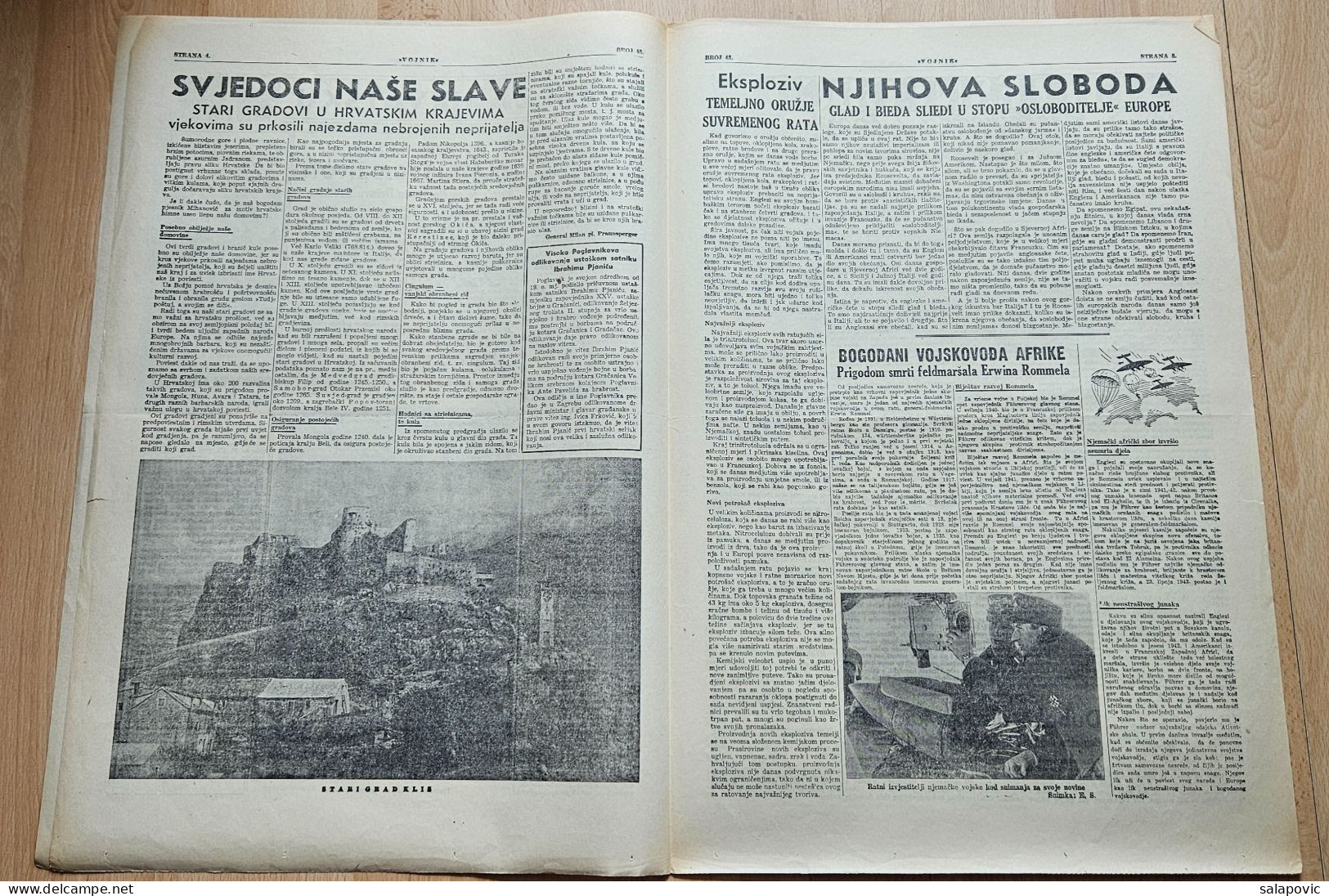 Hrvatski Vojnik 1944 Br. 45 NDH Ustasa Newspaper - Sonstige & Ohne Zuordnung