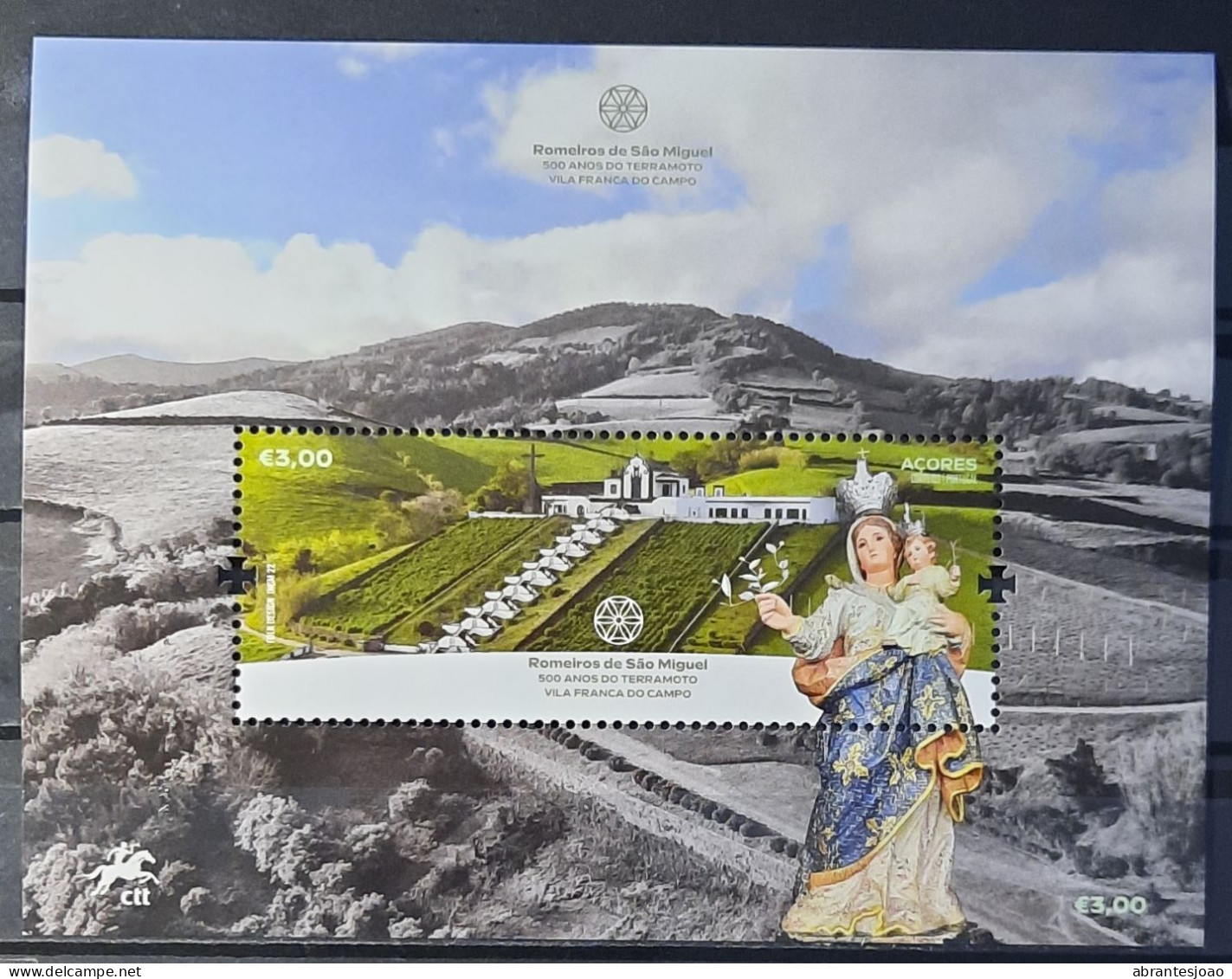 2022 - Portugal - MNH - 500 Years Since Earthquake Of Vila Franca Do Campo - Azores - 3 Stamps + Souv. Sheet Of 1 Stamp - Unused Stamps