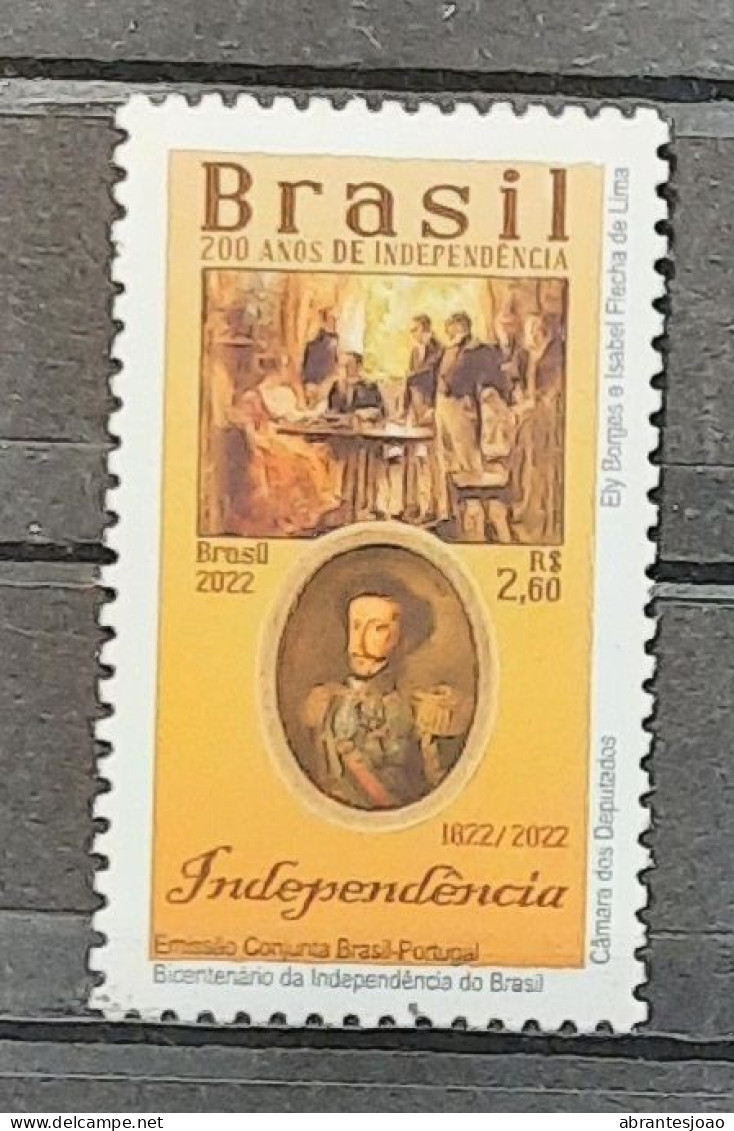 2022 - Portugal - MNH - 200 Years Since Independence Of Brazil - Joint With Brazil - 2 Stamps - Unused Stamps