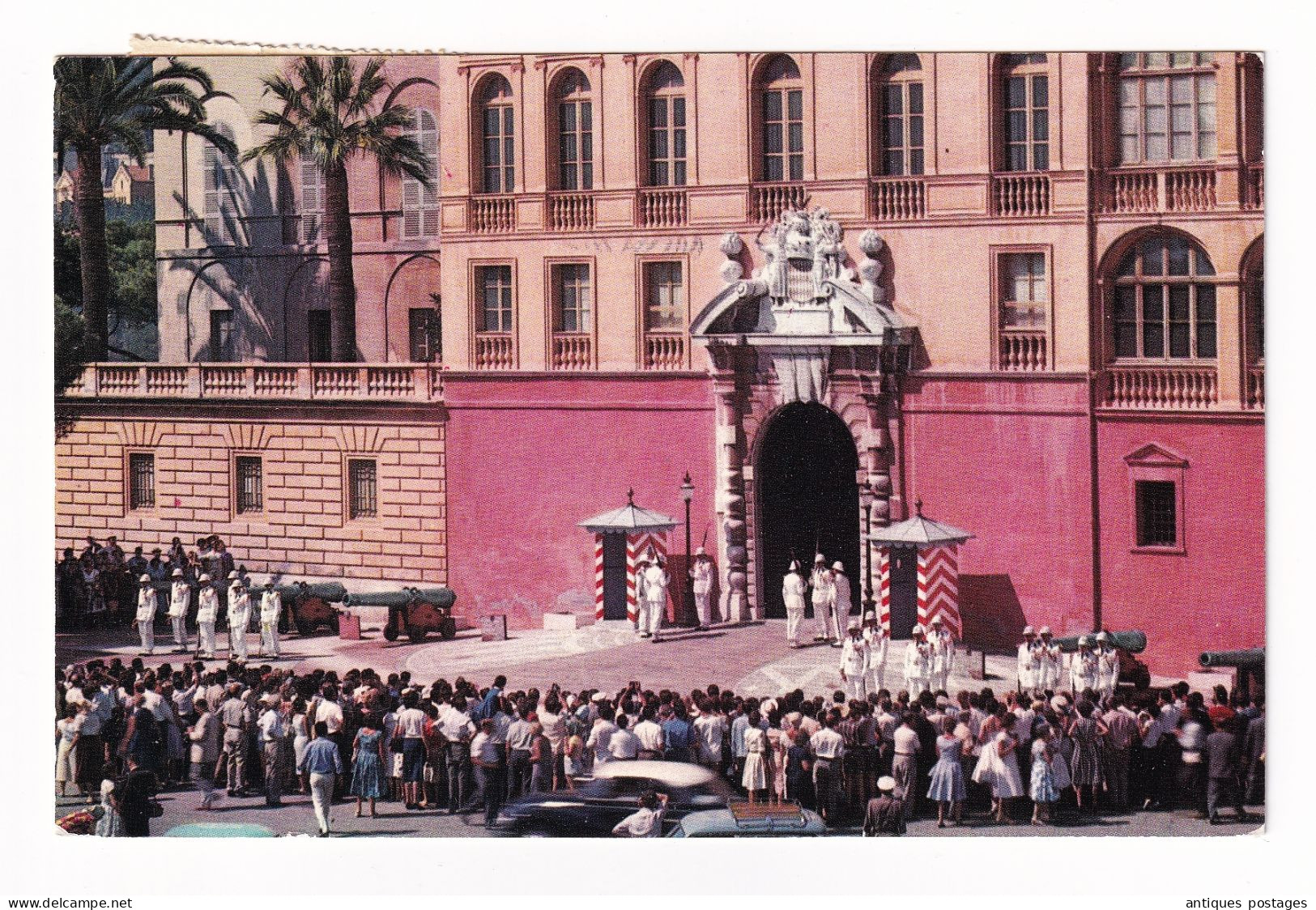 Carte Postale Monaco Couronne Du Blason De Méditerranée Automobile Ford Relève De La Garde Palais Du Prince - Cartas & Documentos