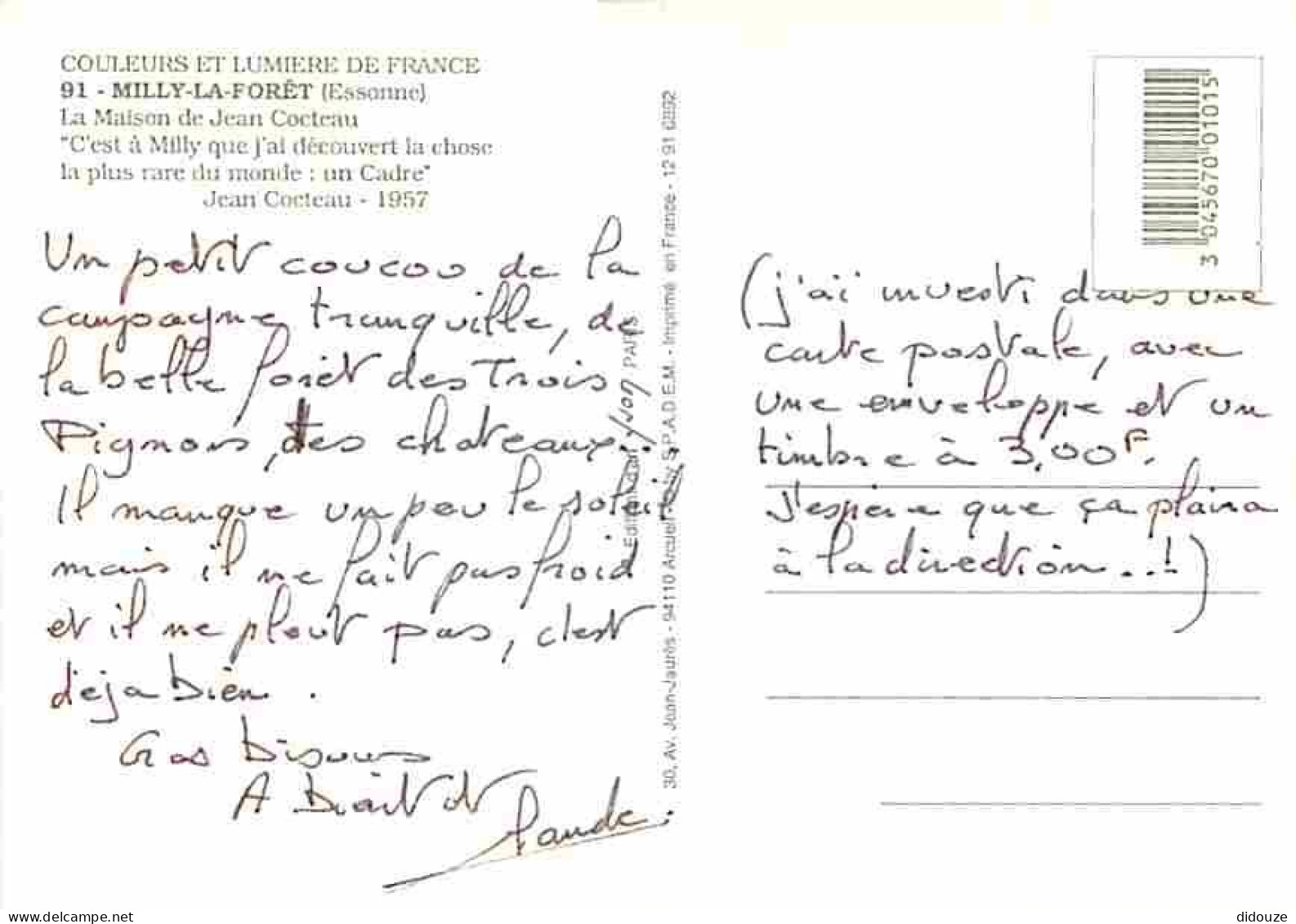 91 - Milly La Foret - La Maison De Jean Cocteau - CPM - Voir Scans Recto-Verso - Milly La Foret
