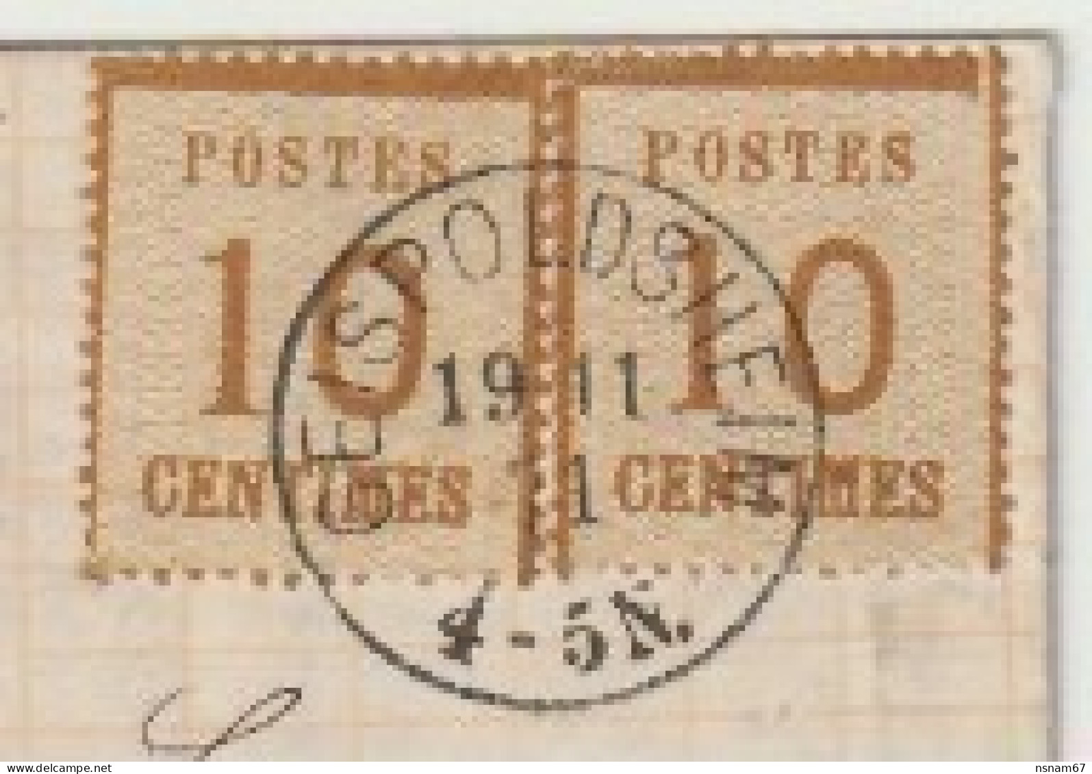 1321p - GEISPOLSHEIM Pour BELFORT - Novembre 71 - 2 X 10 Ctes Alsace + Taxe Manuscrite 25 Ctes  - - War 1870