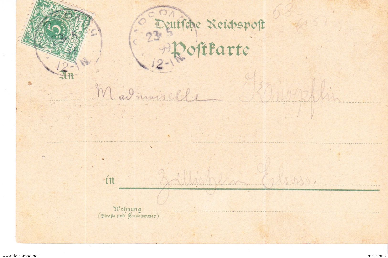 68 - HAUT-RHIN GRUSS AUS ALTKIRCH I/e   PRECURSEUR 1899 - Altkirch