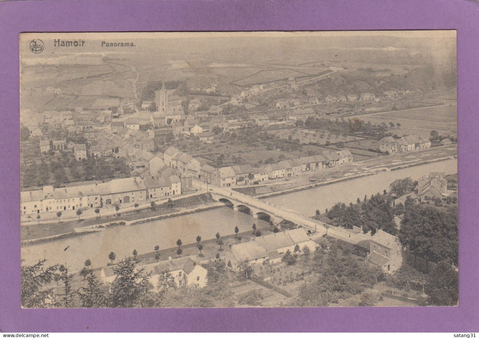 CARTE POSTALE  DE HAMOIR POUR LOUVAIN, CACHET DE CENSURE DE LIEGE,1916. - OC1/25 Governo Generale