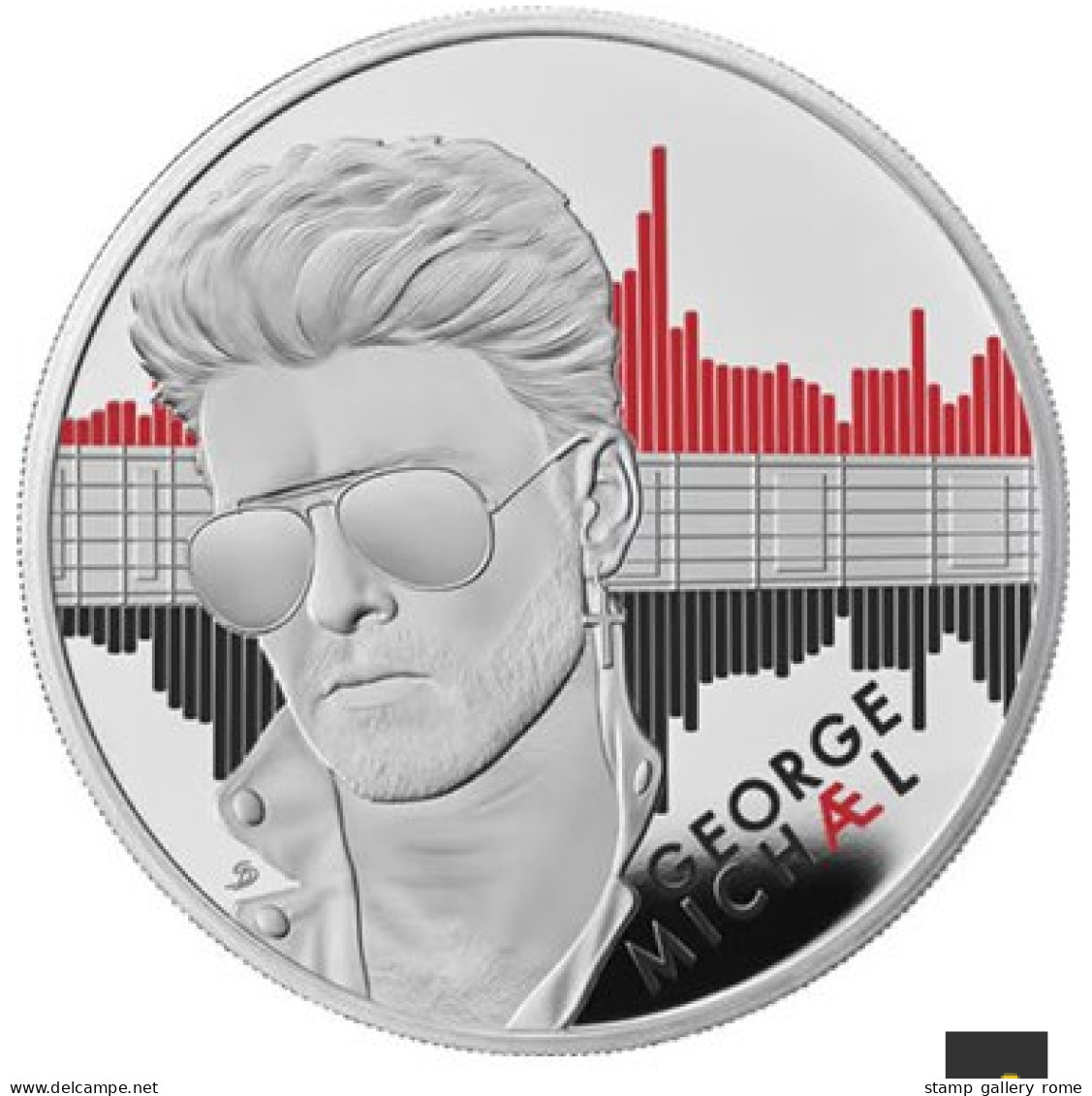 GEORGE MICHAEL Moneta Argento Colorata Da 1 Oz - 2 Sterline Regno Unito 2024 - 2 Pounds