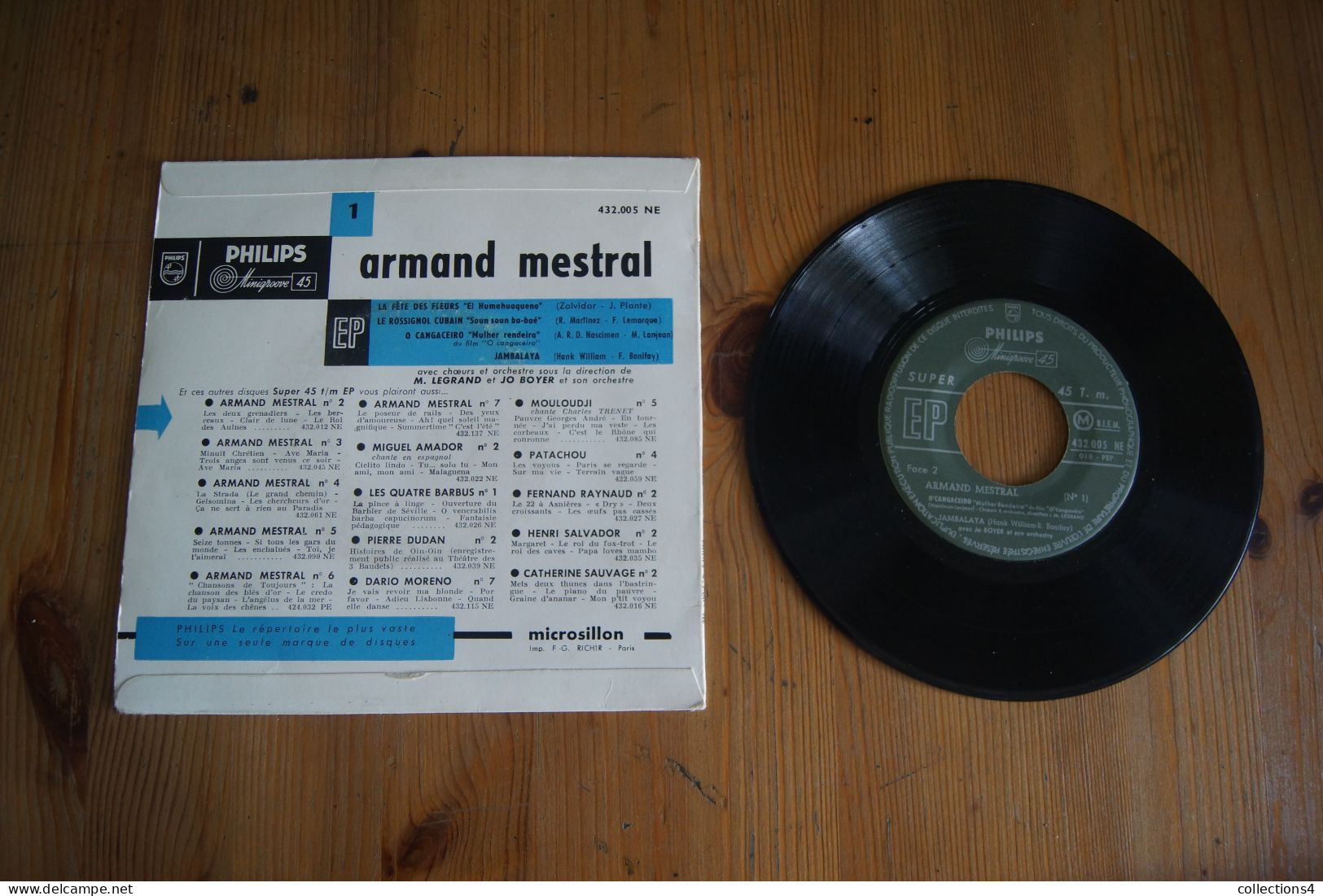 ARMAND MESTRAL LA FETE DES FLEURS   EP  1955 - 45 Toeren - Maxi-Single