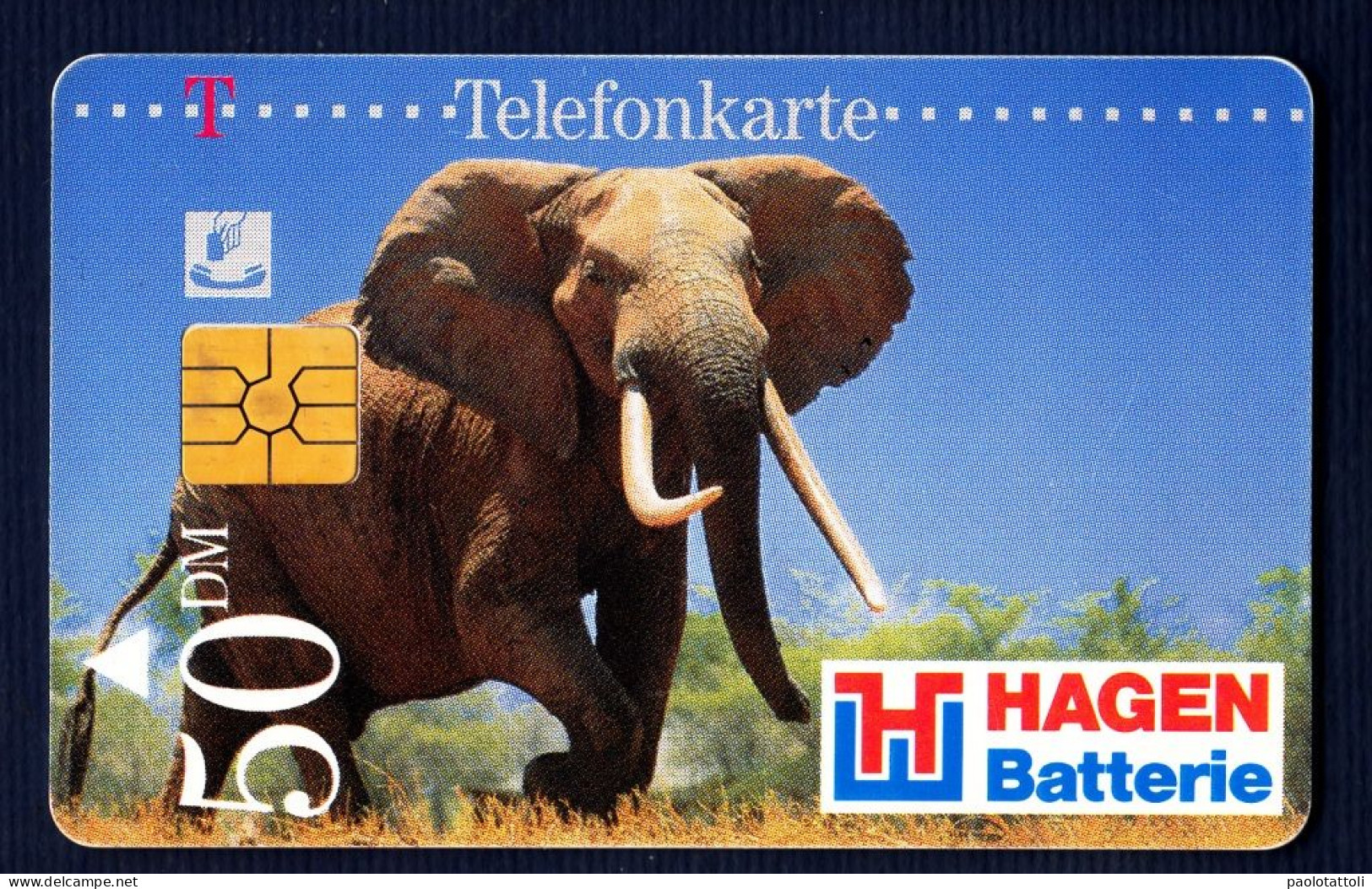 Germany, Germania-Hagen Batterie. 50DM- Telekom Used Phone Card With Chip. Exp.3.95- - S-Series : Tills With Third Part Ads