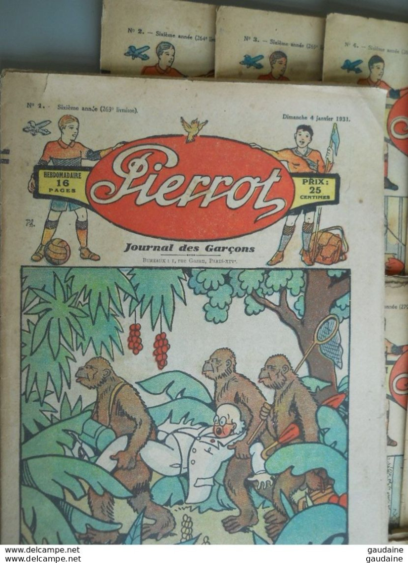 PIERROT - Journal Des Garçons - 1931  - Année Complète - 52 Numéros - Pierrot