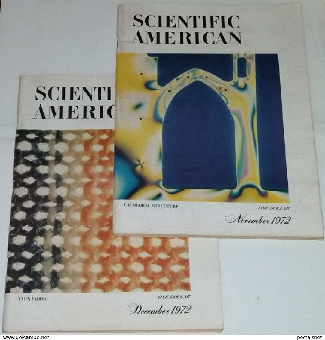 4 Issues  / Magazines Scientific American 1972 January October November December - Antropolia