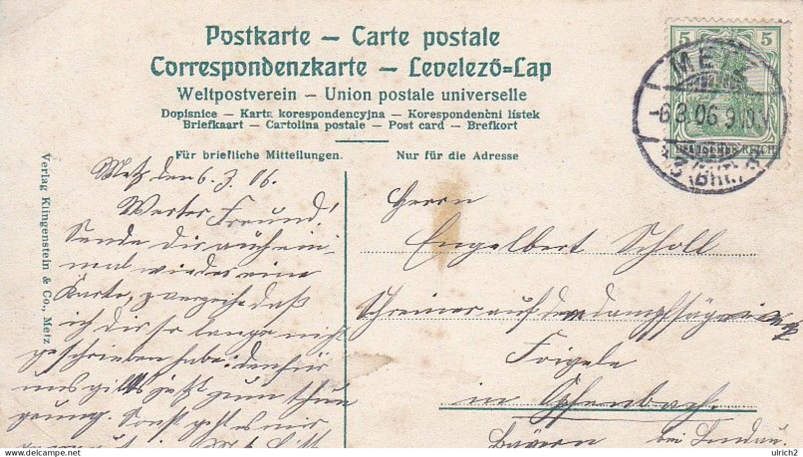 AK Metz - Parade-Platz - 1906 (69666) - Lothringen