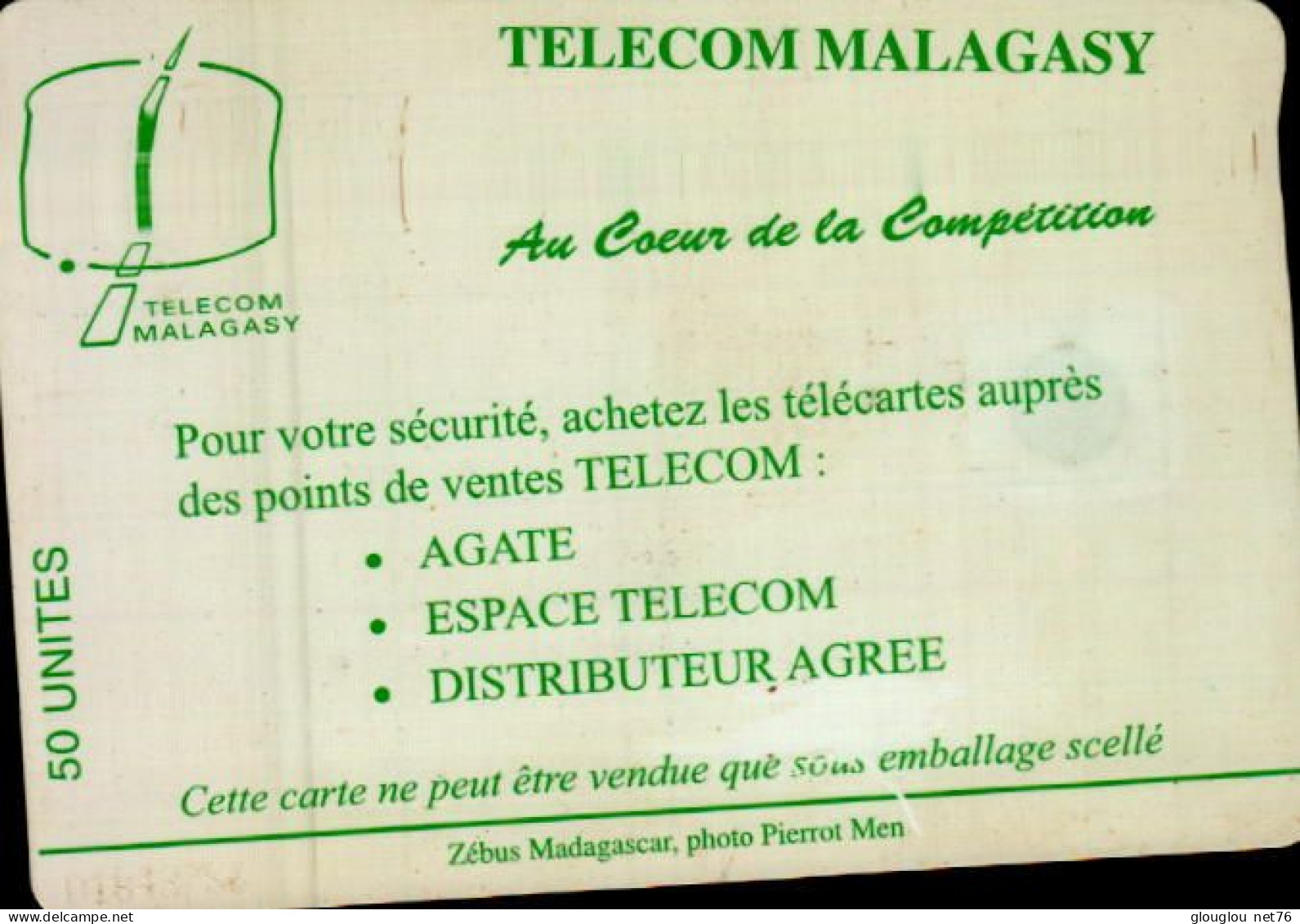 TELECARTE 50 Unites   TELECOM MALGASY S.A. - Madagascar