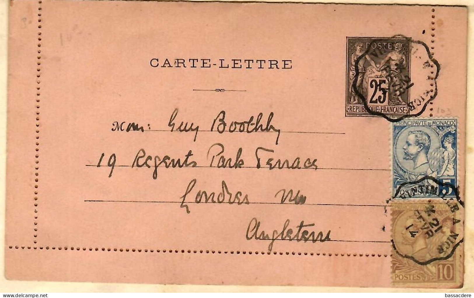 80711 -  Entier  Pour  L'ANGLETERRE - Lettres & Documents