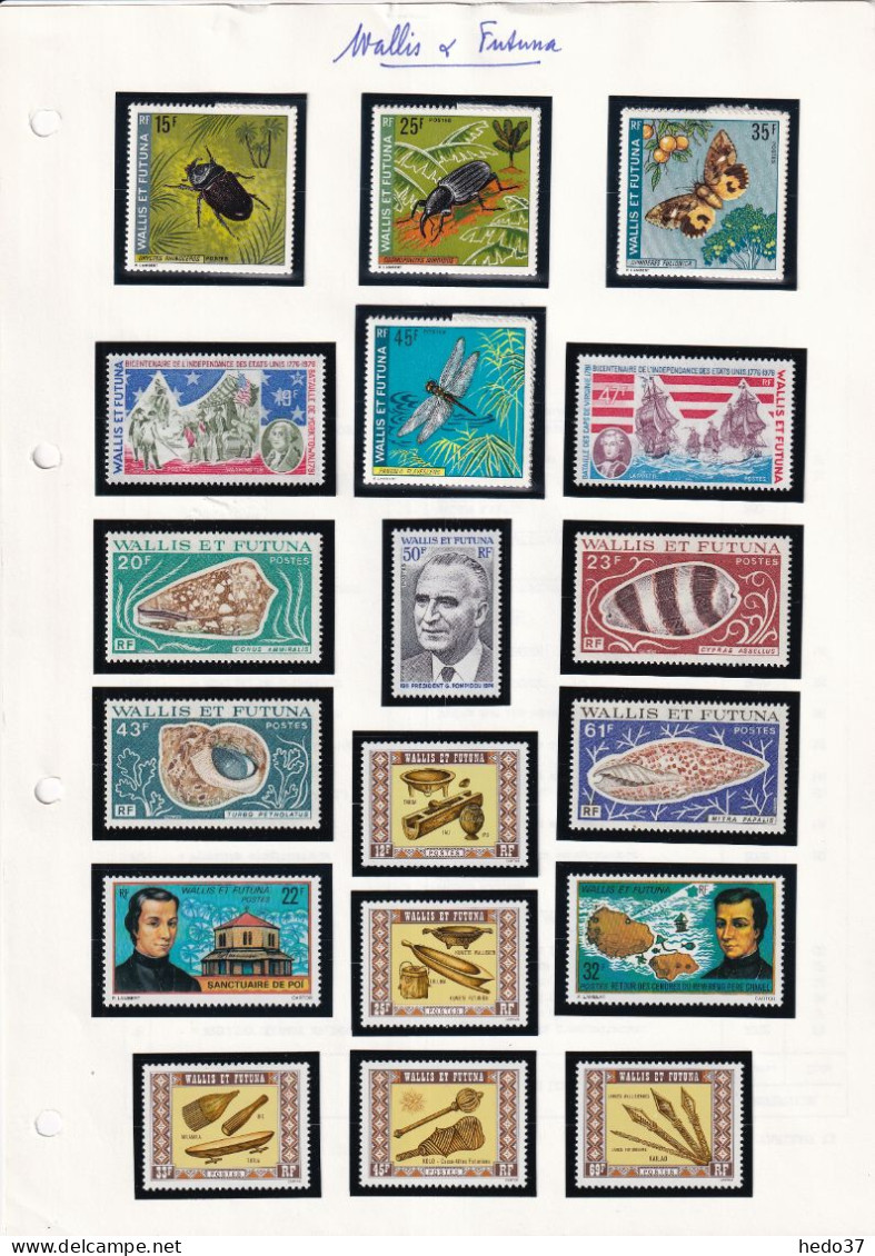 Wallis Et Futuna  - Collection 1964/1990 Cote : 690 € - Neufs ** Sans Charnière - TB - Collections, Lots & Séries