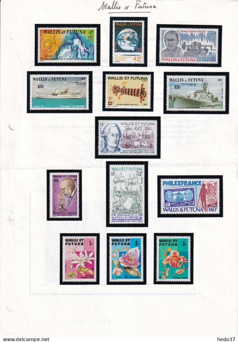 Wallis et Futuna  - Collection 1964/1990 cote : 690 € - Neufs ** sans charnière - TB