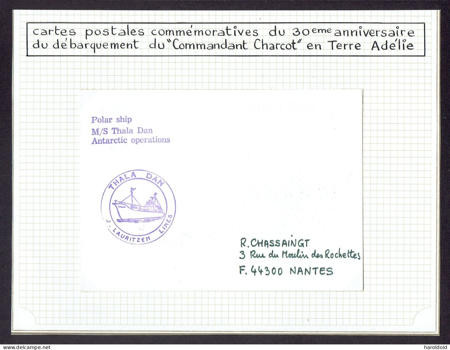 30e Expédition Terre Adélie 1979 - 30e Anniversaire Du Débarquement - Storia Postale