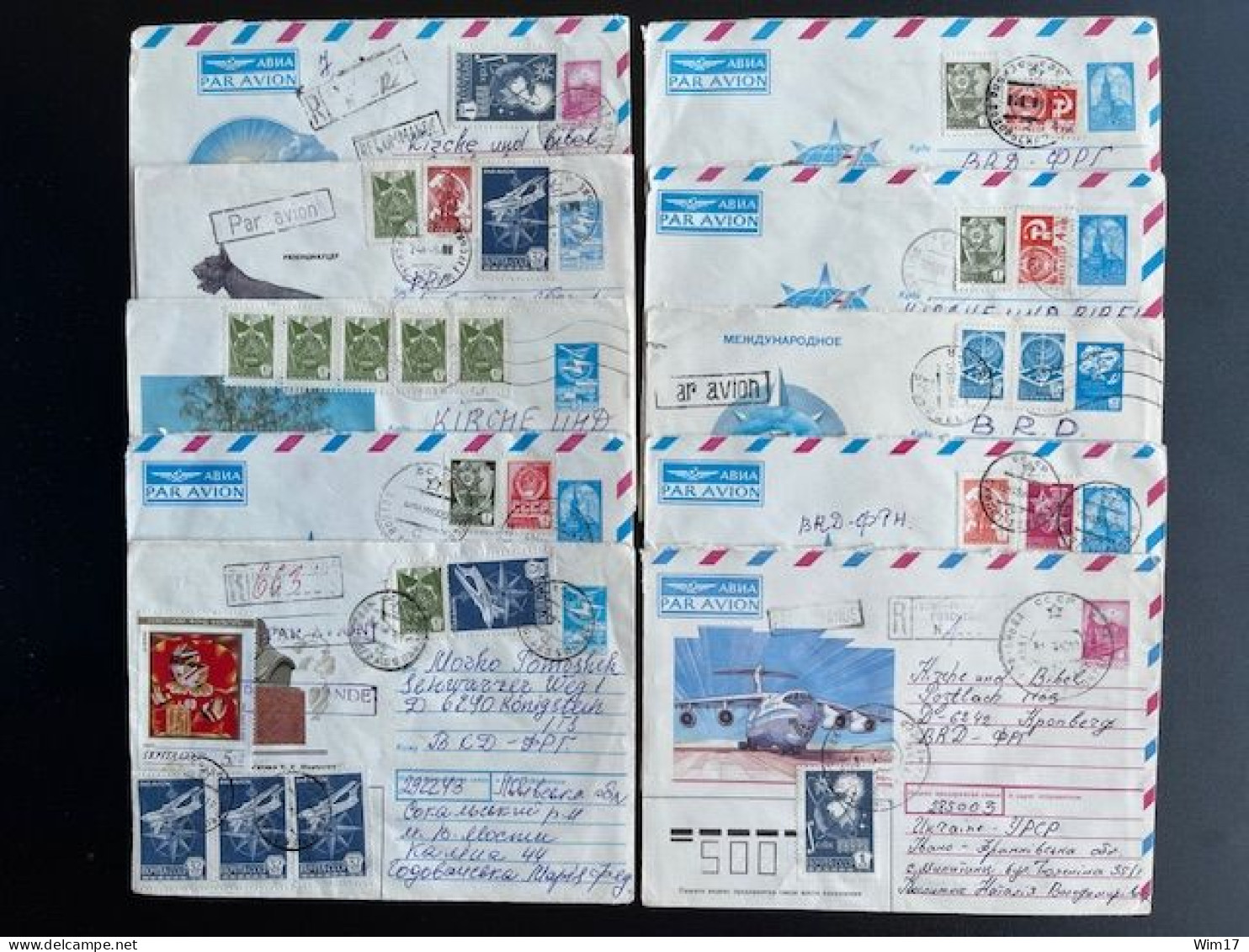 RUSSIA USSR 1990/1991 LOT OF 100 REGISTERED & STANDARD MAIL LETTERS CCCP SOVIET UNION SOVJET UNIE - Brieven En Documenten