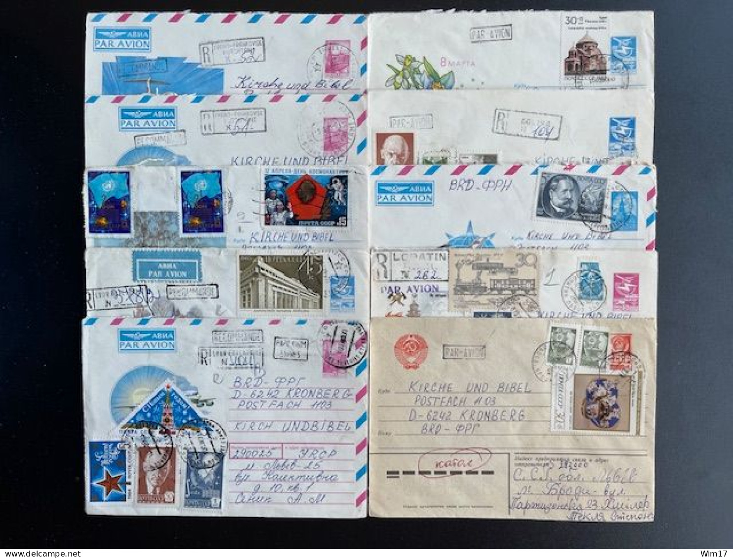 RUSSIA USSR 1990/1991 LOT OF 100 REGISTERED & STANDARD MAIL LETTERS CCCP SOVIET UNION SOVJET UNIE