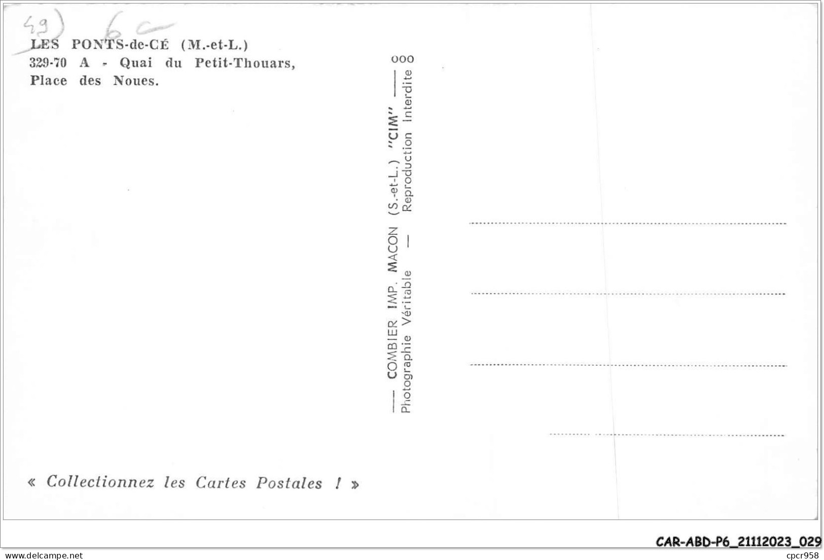 CAR-ABDP6-49-0587 - LES PONTS-DE-CE - QUAI DU PETIT-THOUARS - PLACE DES NOUES - Les Ponts De Ce