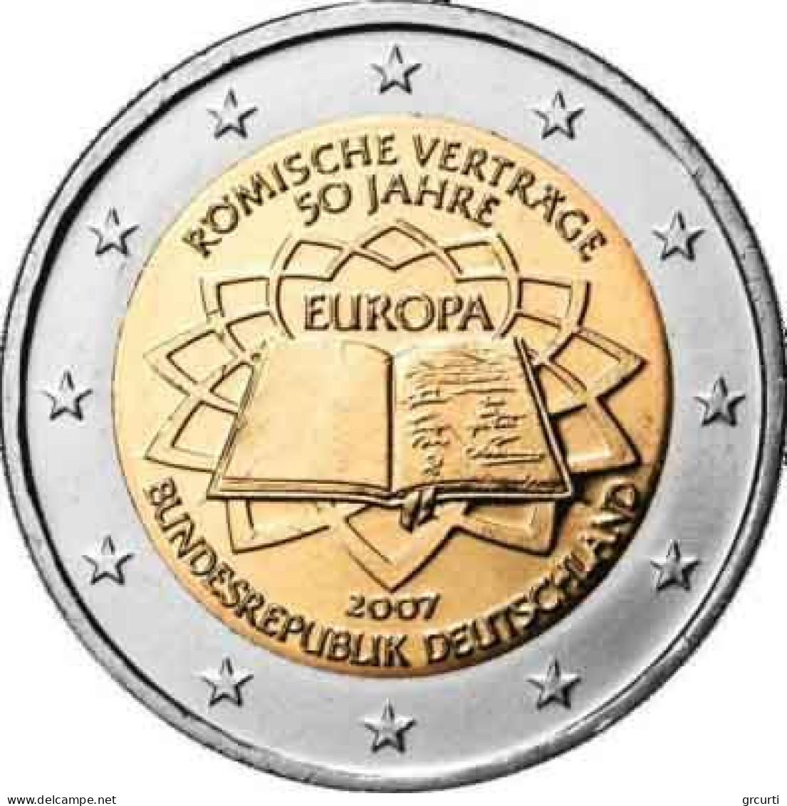 Germania - 5 X 2 Euro 2007 - 50° - Firma Del Trattato Di Roma - KM# 259 - 5 Rotolini 25 Monete - Rollen