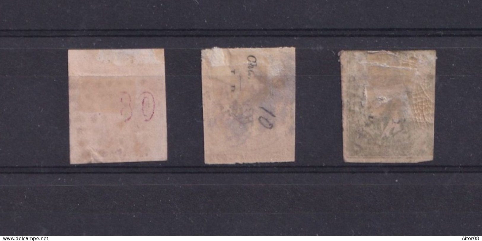 JOLI LOT DE TIMBRES OBLITERES  ANNEES 1861/76 ?? UN TIMBRE CACHET LOSANGE FRANCAIS ??  . INTERESSANT .A VOIR - Usati